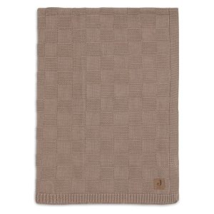 * Jollein Deken Ledikant 100x150cm Box Knit | Milky Coffee | Gots